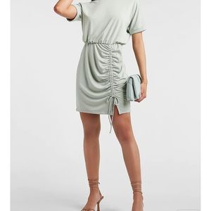 Express Cinched Tie T-Shirt Dress
